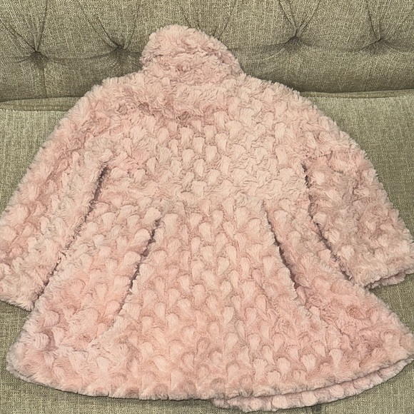 Juicy Couture Blush Faux Fur Kids Jacket - Picture 2 of 2